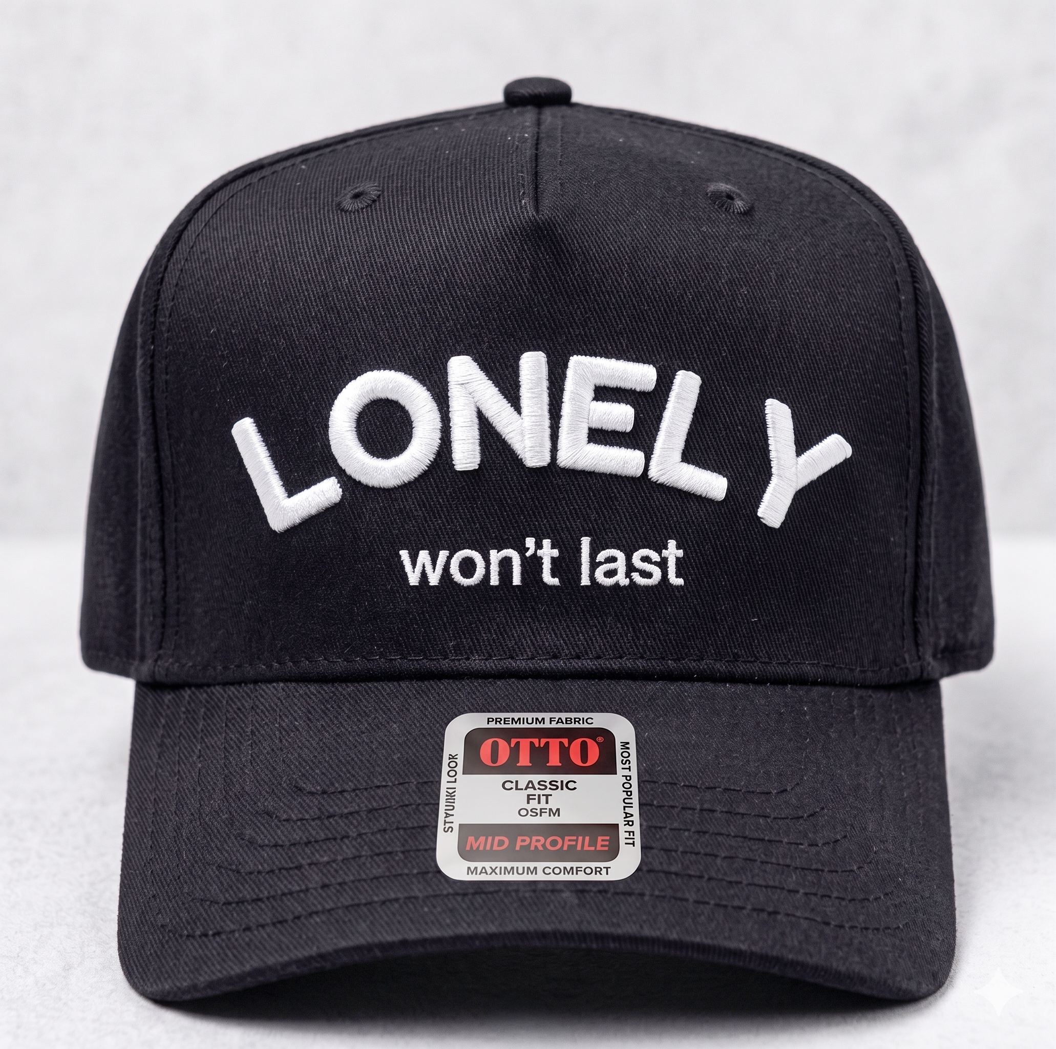 "Lonely Won't Last" Trucker Hat – Orca Black